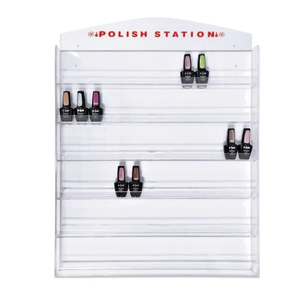 NIB Fuji Polish Station 6-Tier Wall Nail Polish Display Rack 28x20.5